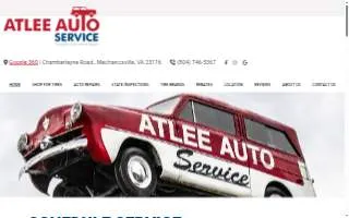 Atlee Auto Service website