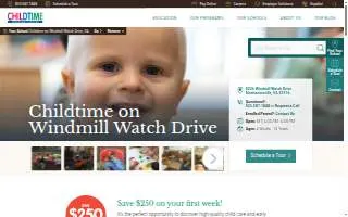 Childtime on Windmill Watch Drive website