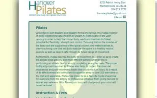 Hanover Pilates website