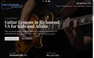 Holt Guitar Studio website
