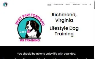 Best Paw Forward K9 Training of Midlothian website