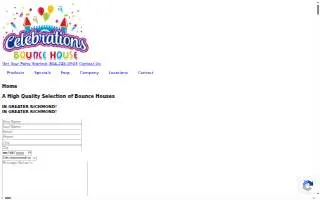 celebrations bounce house website