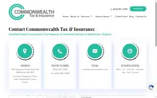 Commonwealth Tax and Insurance website