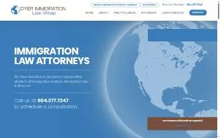 Dyer Immigration Law Group, P.C. of Midlothian website