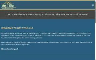 Bay Title, LLC of Newport News website