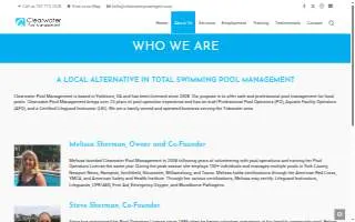 Clearwater Pool Management of Newport News website