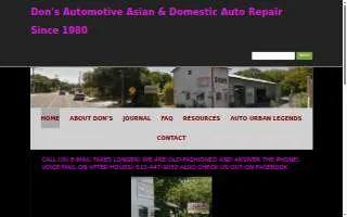 Don's Automotive Repair website