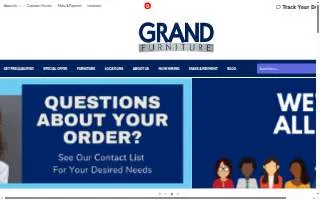 Grand Furniture of Newport News website