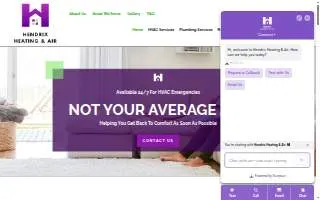 Hendrix Heating & Air website