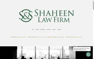 Shaheen Law Firm website