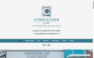 Commander Law website