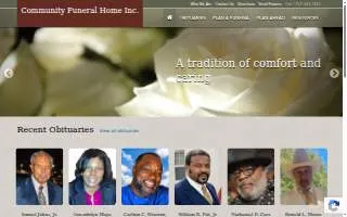 Community Funeral Home Inc website