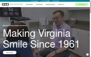 Eastern Virginia Orthodontics of Norfolk website