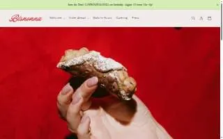 Bisnonna Bakeshop website