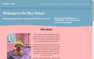 Pet Star Salon website