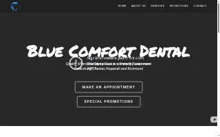 Blue Comfort Dental website
