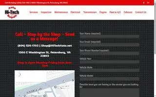 Hi-Tech Auto Repair website