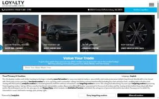 Loyalty Used Car Super Center website