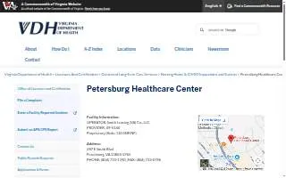 Petersburg Healthcare Center website