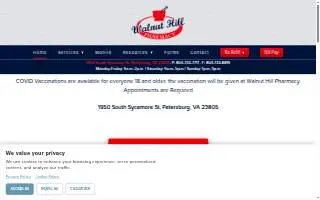 Walnut Hill Pharmacy website