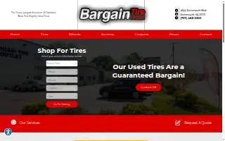 Bargain Tire Outlet website