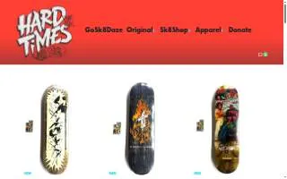 Hard Times Skate Shop website