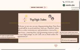 PupStyle Salon website