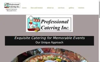 Professional Catering Inc of Radford website
