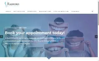 Radford Family Dental website