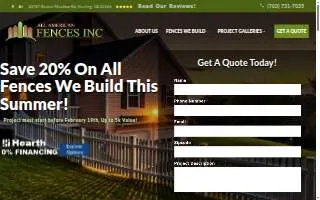 All American Fence Inc. of Reston website