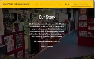 Black Water Tattoo And Design of Reston website