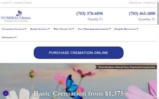 Funeral Choices of Chantilly website