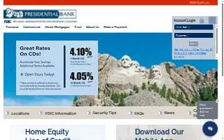 Presidential Bank website