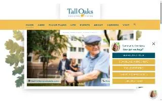 Tall Oaks Assisted Living website