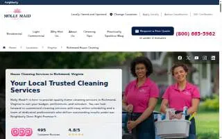 Cleaning Service of Richmond website