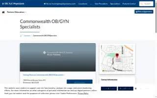 Commonwealth OB/GYN Specialists of Richmond website