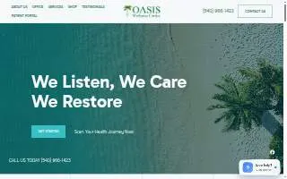 Oasis Chiropractic and Wellness website