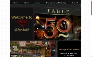 Table 50 website