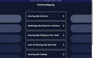 The Hearing Center At HCRI of Roanoke website