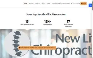 New Life Chiropractic of Rose Hill website