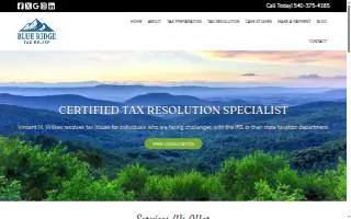 Blue Ridge Tax Relief website