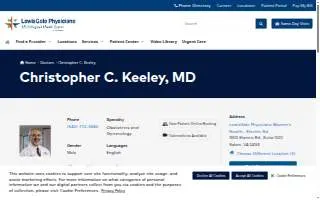Christopher Keeley, MD of Salem website