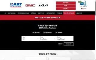 Hart Motors Collision Center website
