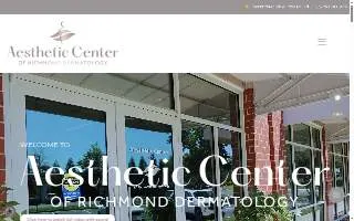 Aesthetic Center of Richmond Dermatology website