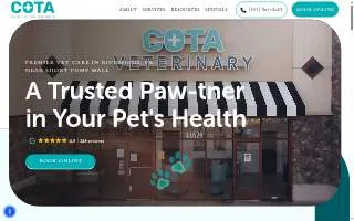 COTA Veterinary of Short Pump website