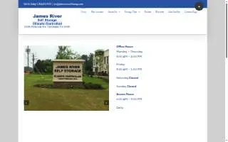 James River Self Storage website