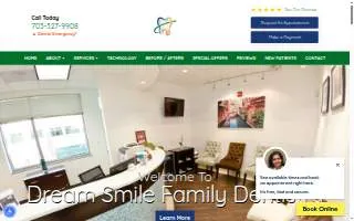 Dream Smile Family Dentistry website