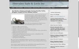 Hercules Safe and Lock website