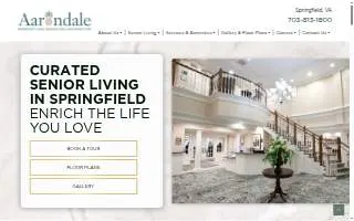 Aarondale Independent Living, Assisted Living and Memory Care Community of Burke website
