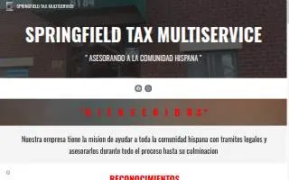 Springfield Tax Multiservice website